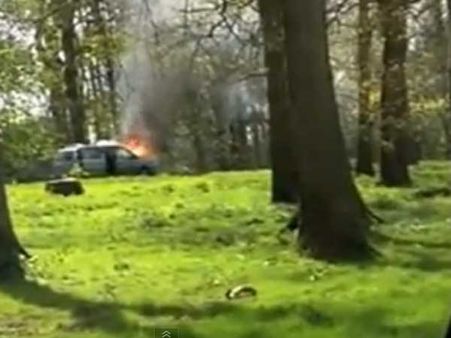 એક તરફ આગ બીજી તરફ સાવજ