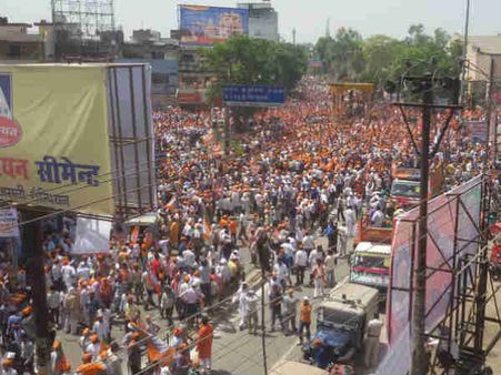 મોદીના સમર્થકોની ભીડ