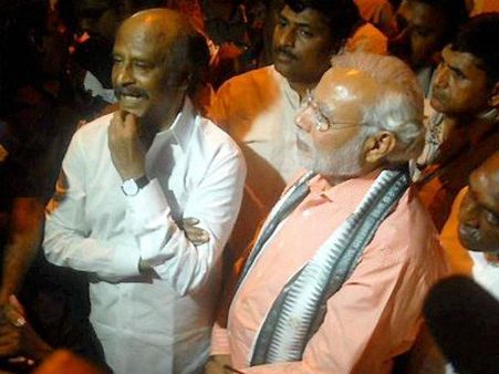 રજનીકાંત સાથે નરેન્દ્ર મોદી