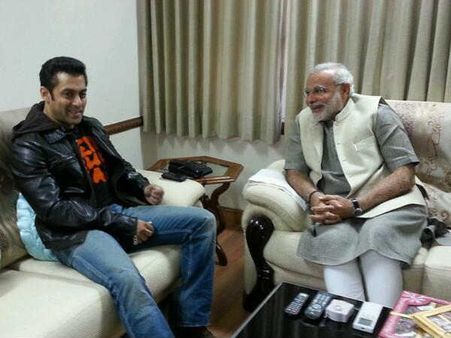 સલમાન ખાન અને નરેન્દ્ર મોદી 