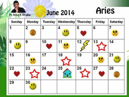 જૂન 2014ના જ્યોતિષ કેલેંડરમાં જુઓ આપની લકી ડેટ