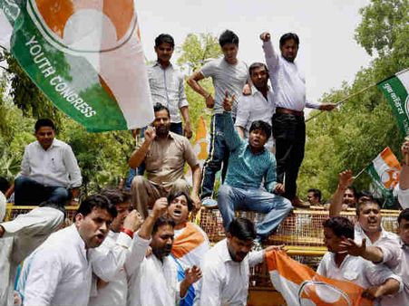 દિલ્હીમાં કોંગ્રેસનો વિરોધ