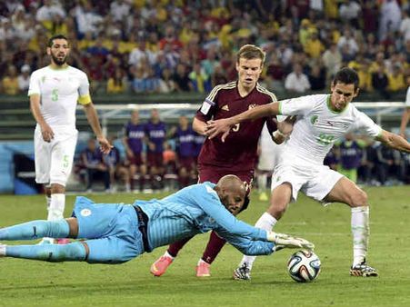 રશિયા અને અલ્જીરીયાની મેચની તસવીરી ઝલક