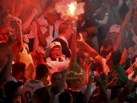 રશિયા અને અલ્જીરીયાની મેચની તસવીરી ઝલક