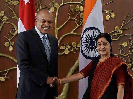 નવી દિલ્હીમાં સિંગાપોરના વિદેશ મંત્રી