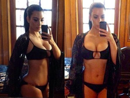 કિમે પહેરી બીજા કોઇની બિકની