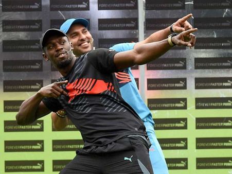 યુવી અને ઉસેન બોલ્ટની મસ્તી