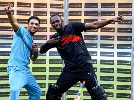 યુવી અને ઉસેન બોલ્ટની મસ્તી