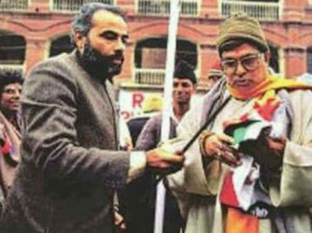 શ્રીનગરમાં રાષ્ટ્રીય ધ્વજ લહેરાવ્યો હતો