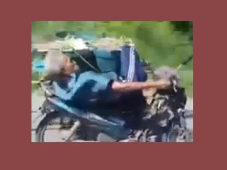 અનોખી રીતે ચલાવ્યું પોતાનું ટૂવ્હીલર