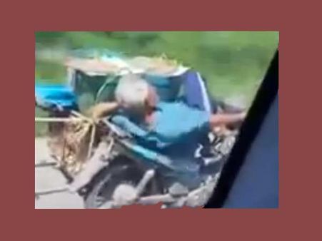 અનોખી રીતે ચલાવ્યું પોતાનું ટૂવ્હીલર