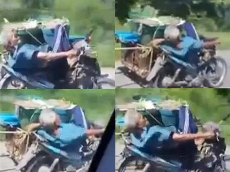ભાભા એ કંઇક આ રીતે ચલાવી બાઇક ને ઉડ્યા બધાના હોંશ