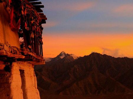 લેહમાં સનસેટ 