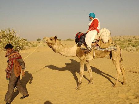 રાજસ્થાનમાં ઊંટની સવારી