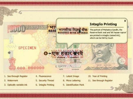 નોટ પર વચ્ચે લખેલું હોય છે 1000