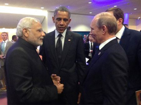 મોદી બરાક ઓબામા અને પુતિન