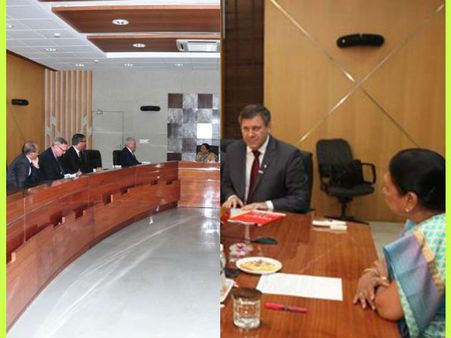 વાઇબ્રન્ટ ગુજરાત 2015 : પોલેન્ડ અને ઓસ્ટ્રેલિયાના પ્રધાનો ગુજરાતના CMને મળ્યા