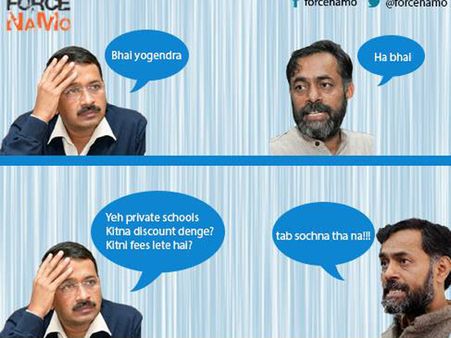દિલ્હી ફતેહ બાદ કેજરીવાલે કરી પોતાના નેતાઓ સાથે ખૂશફૂશ!