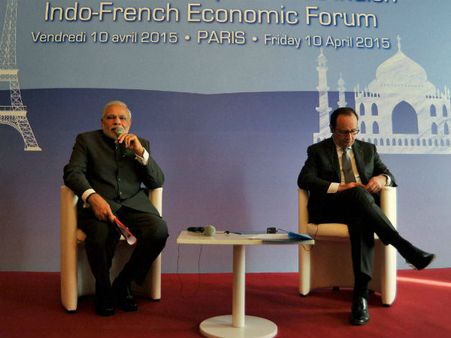 ભારત-ફ્રાંસની વચ્ચે 17 સમજૂતી