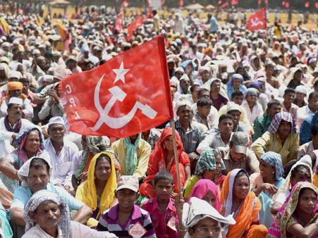 મુંબઇના આઝાદ મેદાન પર CPI(M)ની રેલી 