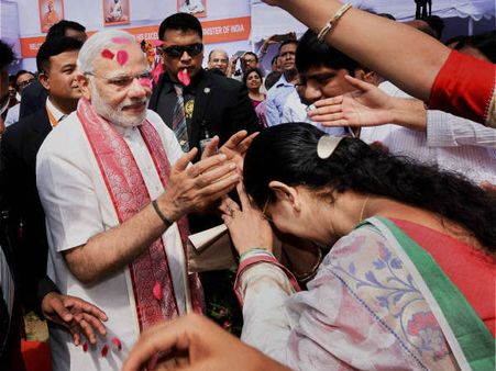 રામકૃષ્ણ મિશનમાં મોદીનું સ્વાગત