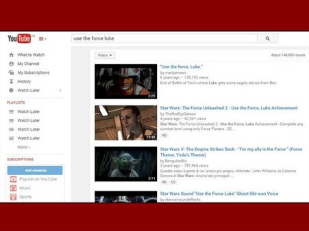 યૂટ્યૂબ સ્ક્રીન