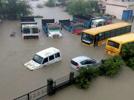નાગપુરમાં વરસાદ પછીની સ્થિતિ