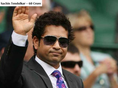 સચિન તેડુંલકર- 60 કરોડ 
