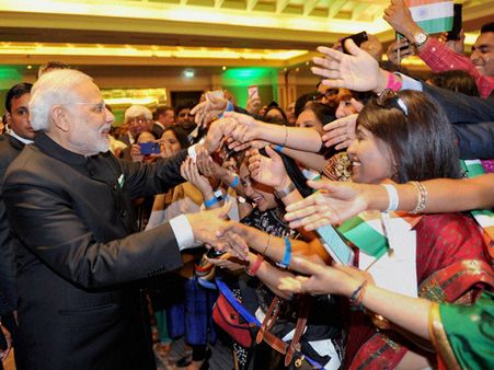 ભારતીય સમુદાય દ્વારા સ્વાગત