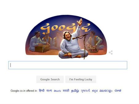નુસરત ફતેહ અલી ખાનને ગુગલની શ્રદ્ધાંજલિ 