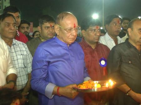 શંકરસિંહ વાધેલાએ ગાંધીનગરમાં ઉજવ્યો નવરાત્રિ મહોત્સવ 
