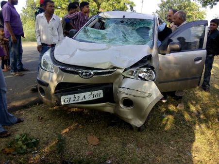 નર્મદાના કેવડિયામાં થયો ગોજારો અકસ્માત, પીએસઆઇ થયા ઇજાગ્રસ્ત 