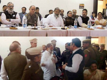 વીડિયો: હરિયાણાના મંત્રીએ મહિલા એસપીને કહ્યું ગેટ આઉટ...