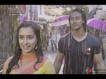 વરસાદમાં ટાઈગર અને શ્રદ્ધા 