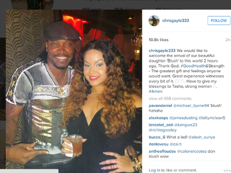 ક્રિસ ગેલ બન્યા પિતા, ઈંસ્ટાગ્રામ પર વહેંચી ખુશી