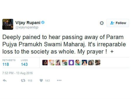 સ્વામીશ્રીને મહાનુભાવોએ આપી શ્રદ્ધાજંલિ