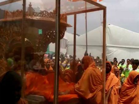 પ્રમુખ સ્વામીના અંતિમ વિધિની તસવીરો 