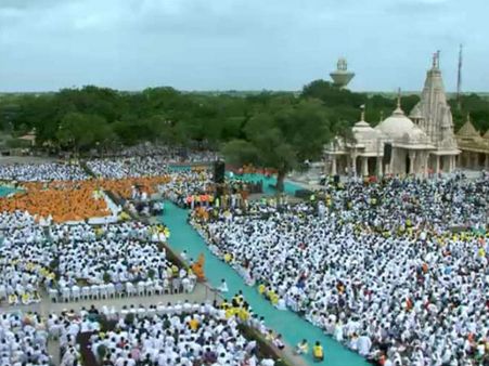 પ્રમુખ સ્વામીના અંતિમ વિધિની તસવીરો 