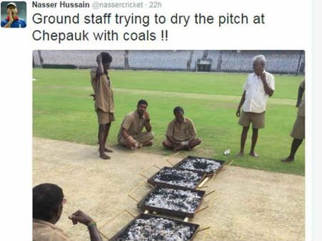 વરદા ઇફેક્ટ: 5મી ટેસ્ટ મેચ માટે ગરમ કોલસાથી સૂકવી રહ્યા છે ચેન્નઇની પિચ