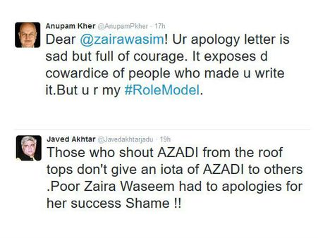 જાવેદ અખ્તર અને કાશ્મીરી અનુપમ ખેરનું મળ્યું સમર્થન