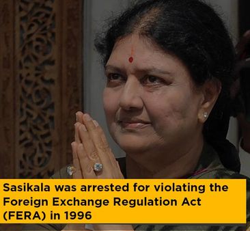 શશિકલાની ધરપકડ