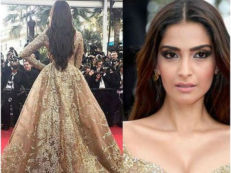 Cannes2017: જ્યારે સોનમ ગોલ્ડન દિવા બની ઉતરી રેડ કાર્પેટ પર..