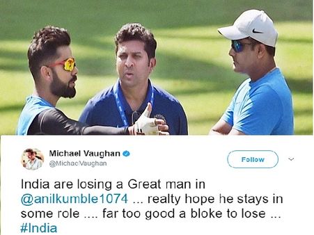 કોચ કુંબલેના રાજીનામાથી નારાજ ક્રિકેટ જગતના દિગ્ગજો