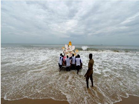 ચેન્નઈમાં થઈ બાપ્પાની વિદાય 