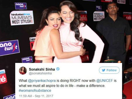 સોનાક્ષીએ કર્યા પ્રિયંકાના વખાણ