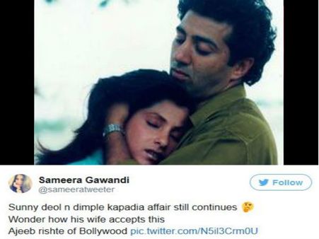 સની દેઓલ અને ડિમ્પલ કાપડિયા