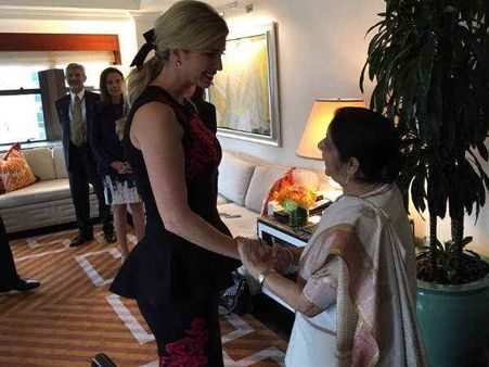 ડોનાલ્ડ ટ્રંપની દિકરીએ સુષ્મા સ્વરાજના કર્યા ભરપેટ વખાણ