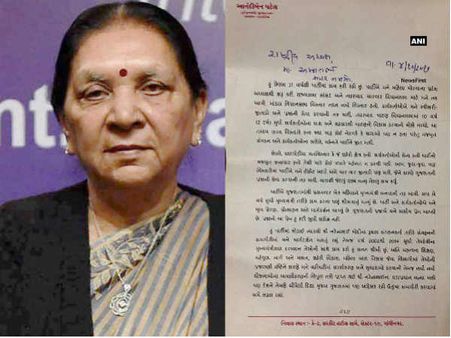 આનંદીબેન પટેલે CM પદ માટે લખ્યો અમિત શાહને પત્ર