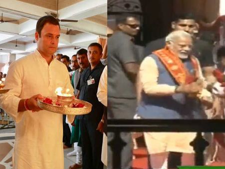 નેતાઓની ભક્તિ : એક જગન્નાથના ચરણોમાં તો એક માં અંબાના