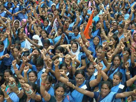 આશાવર્કરોનો સરકાર સામે મોરચો, 17 જાન્યુ.એ હડતાલ